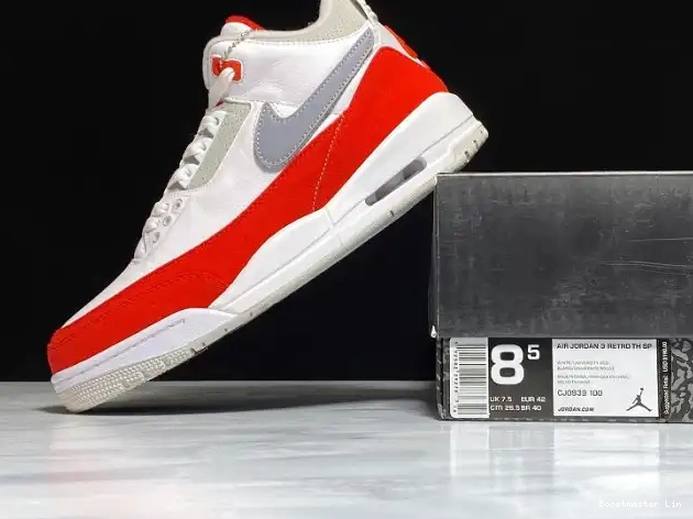 Bmlin shoes University Jordan Tinker Red White Retro CJ0939-100 Air 3 0614